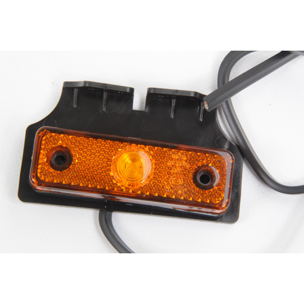 Feu latéral orange LED + support 90°