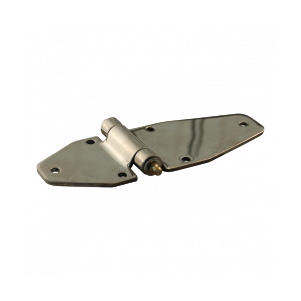 Vlinderscharnier , met gatenpatroon , 51mm x 187mm, scharnierblad rvs