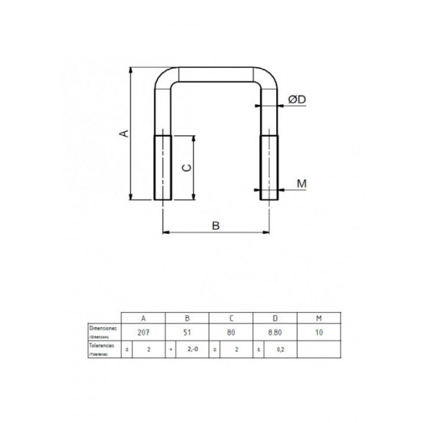 Kit 8 brides Inox avec plaquettes