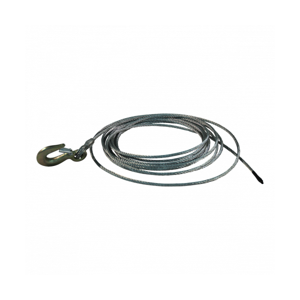 Câble en acier avec crochet Ø6mm 8,5m