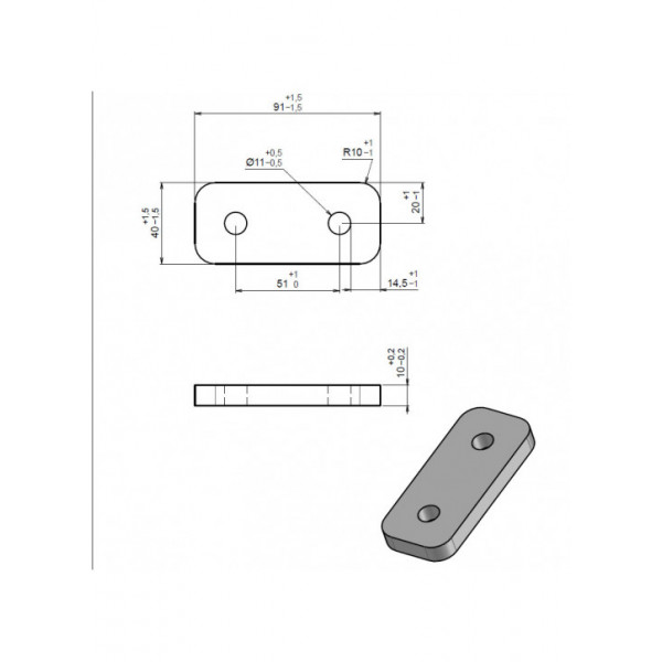 Kit 8 brides Inox avec plaquettes