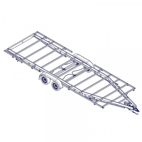 7m20 2 axles 1800kg - Trailer for Tiny House