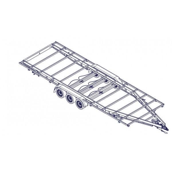 7m20 3 essieux 1350kg - Remorque pour Tiny House