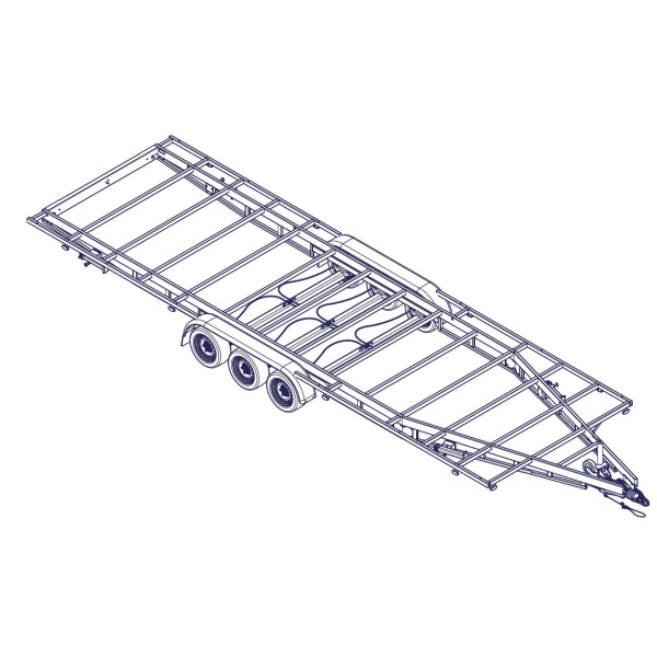 7m80 3 assen 1350kg - Aanhanger voor Tiny House