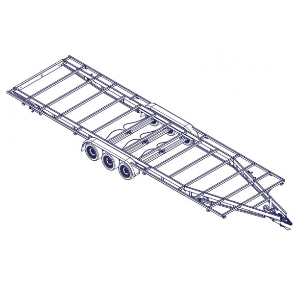 8m40 3 assen 1800kg - Trailer voor Tiny House