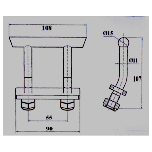 Oeillet de fixation facile à mettre en place pour le rail ou la plaque d'ancrage  - Trailergigant