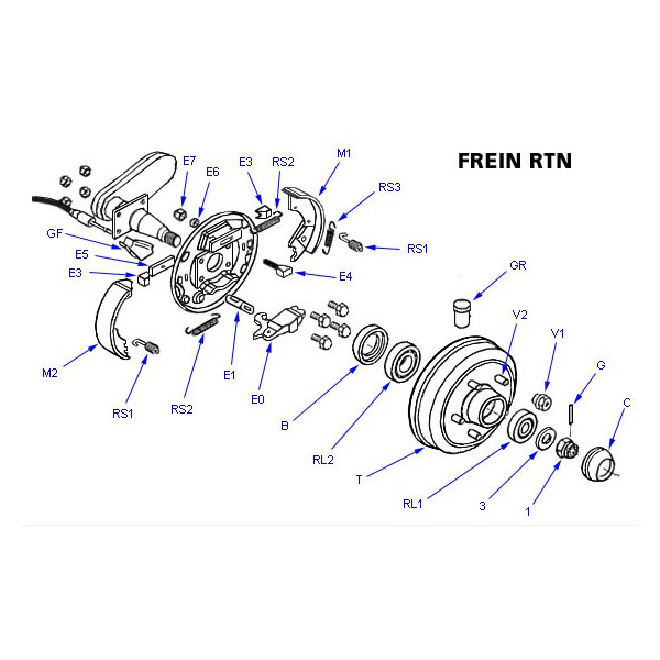 Kit machoires frein RTN RA3/230