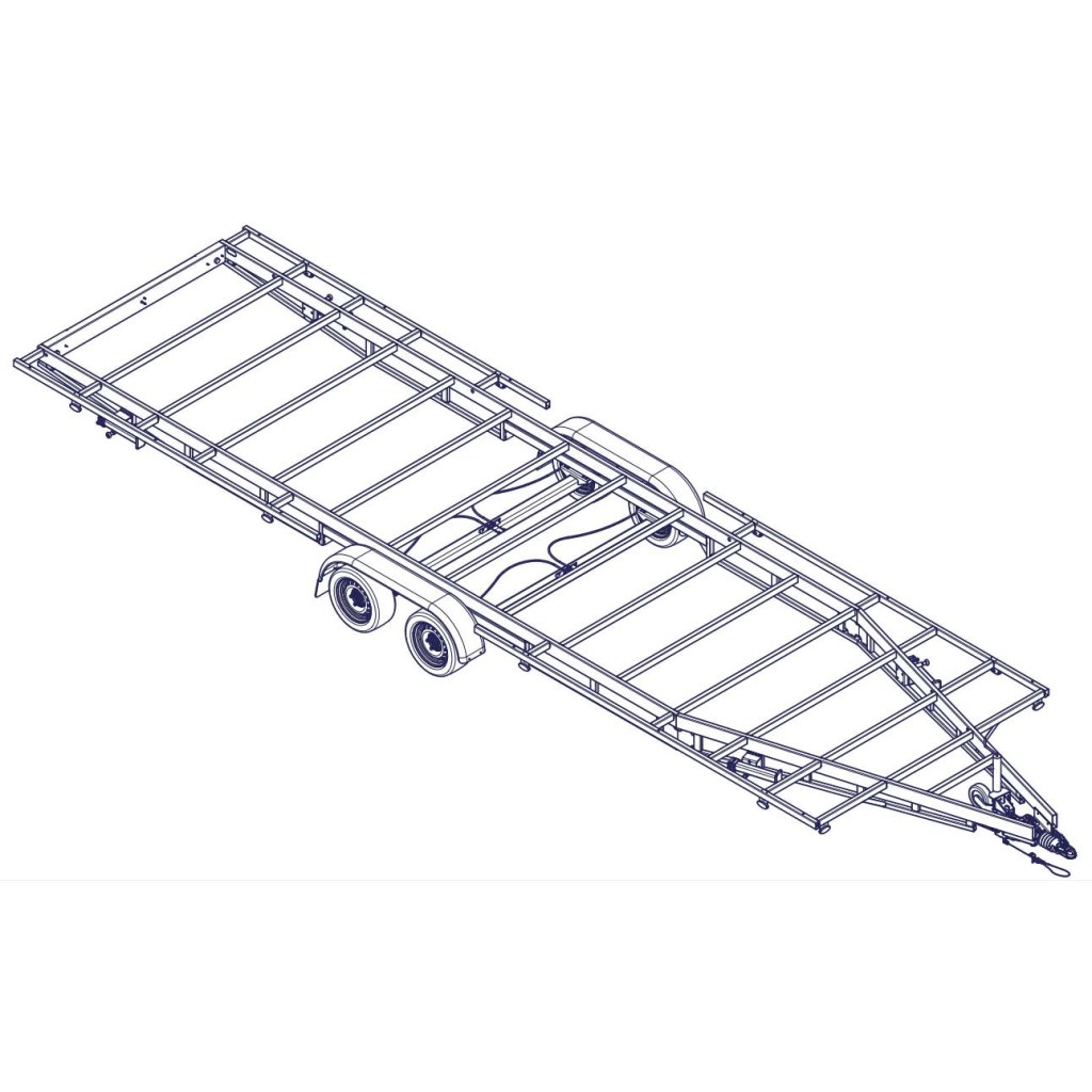 8m40 2 essieux 1800kg - Remorque pour Tiny House