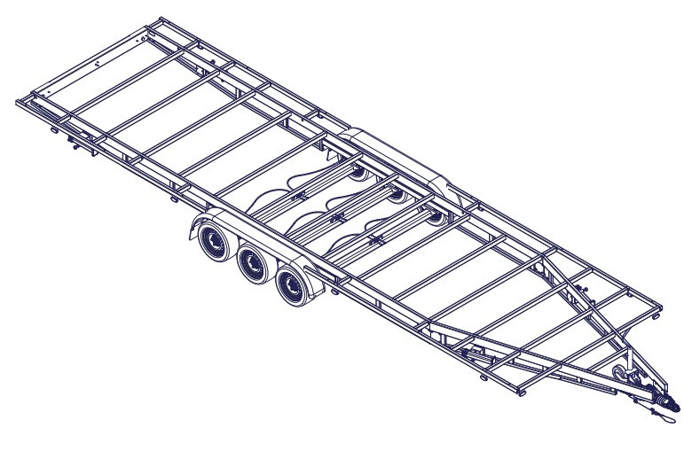 8m40 3 essieux 1350kg - Remorque pour Tiny House
