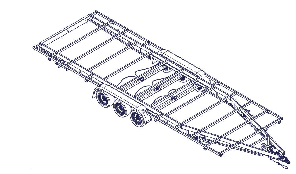 7m20 3 essieux 1800kg - Remorque pour Tiny House