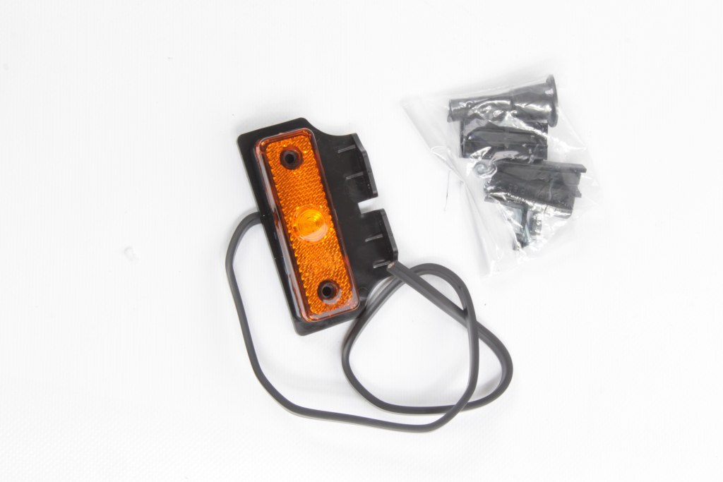 Feu latéral orange LED + support 90°