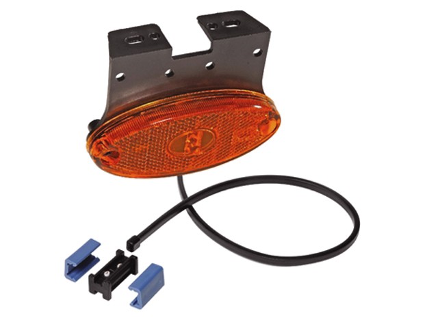 Feu latéral orange LED + support 90°