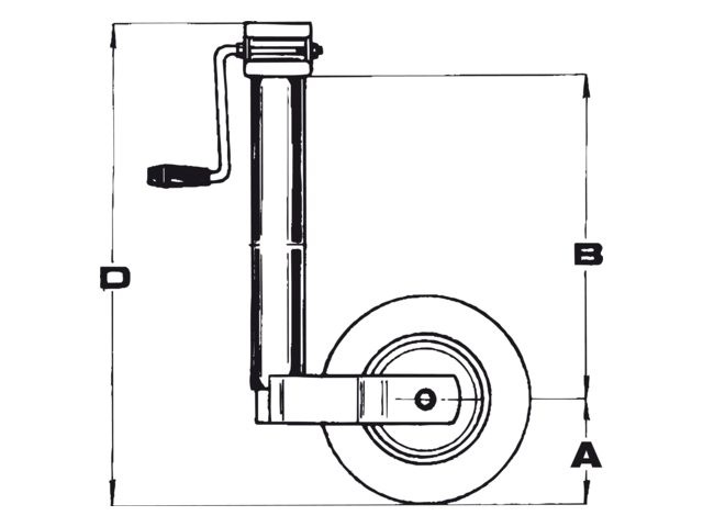 Roue Jocket avec manivelle latéral