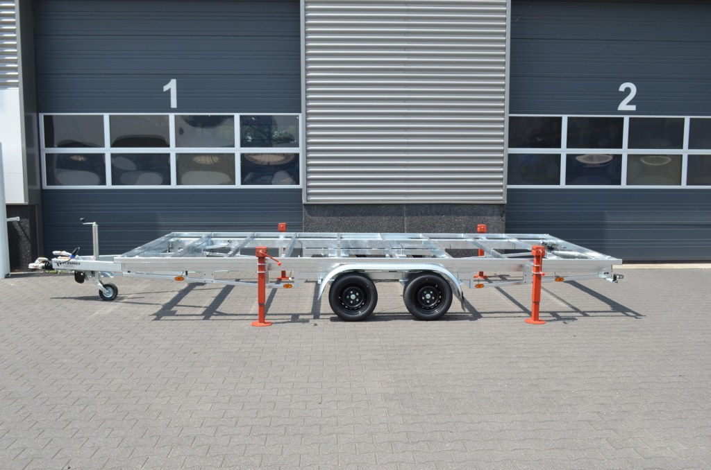 Remorque plateau détachable Vlemmix 540 2×1800 kg