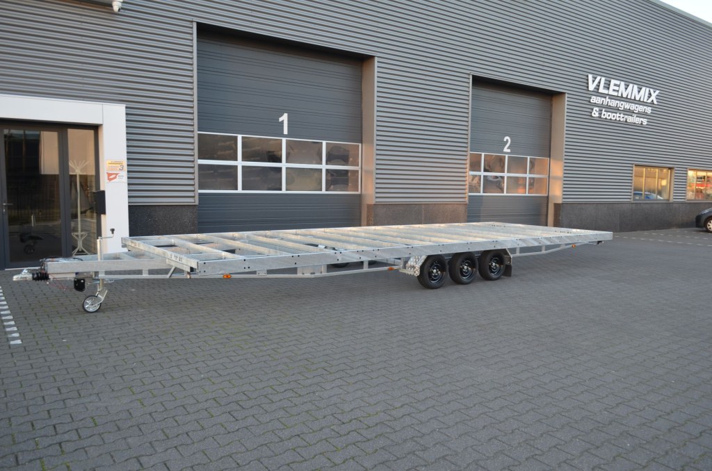 Remorque plateau détachable Vlemmix 660 2×1800 kg – 3 m de large