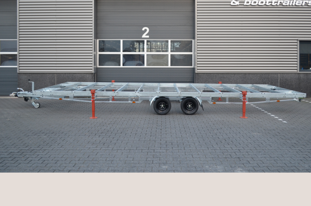 Remorque plateau détachable Vlemmix 720 2×1800 kg – 3 m de large