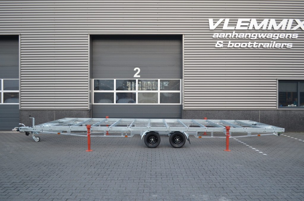 Remorque plateau détachable Vlemmix 720 2×1800 kg – 3 m de large