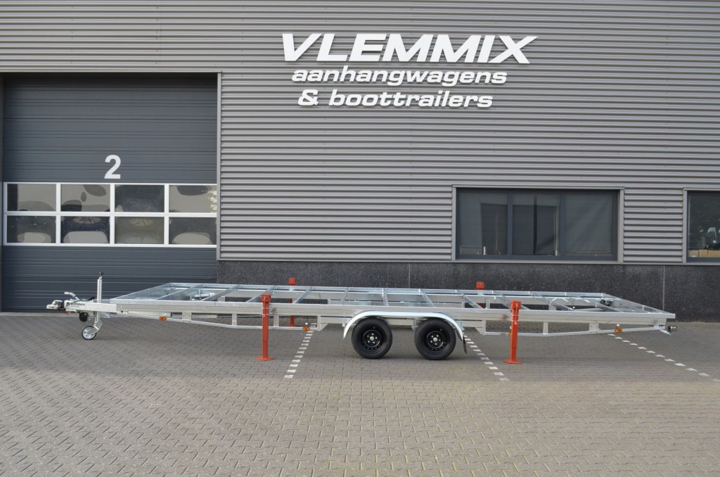 Remorque plateau détachable Vlemmix 720 2×1800 kg