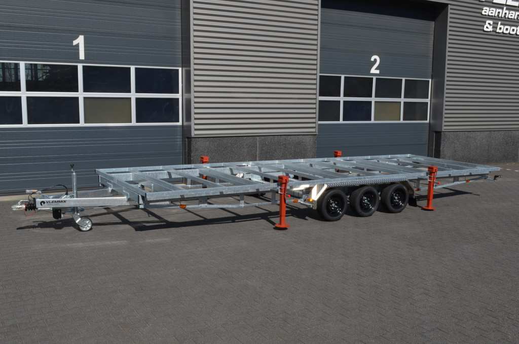 Remorque plateau détachable Vlemmix 720 3×1350 kg