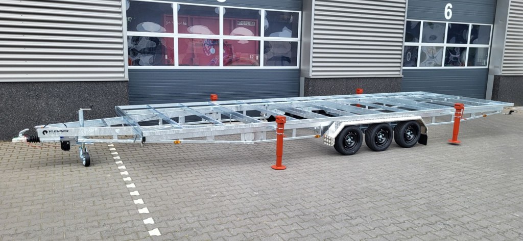 Remorque plateau détachable Vlemmix 780 3×1350 kg