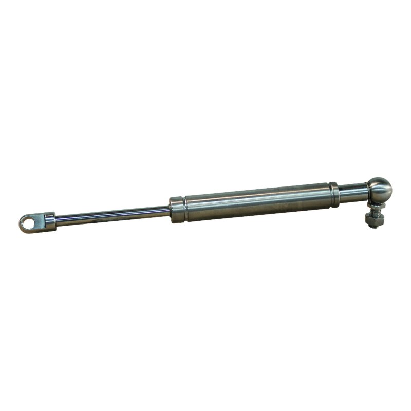 gasdrukveer (G) 10-23 Max 500N, met borgveer. driehoek 28x28x28x1,5, 2 gaten Ø4,3mm op 18mm. Tap Ø6x6,5mm. 200mm 464mm 1200N