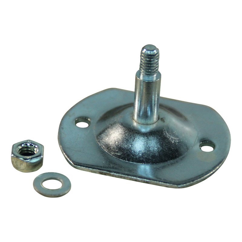 bevestigingsplaat met pen haaks, verzinkt, pen 8mm met moer 6mm Inclusief ring