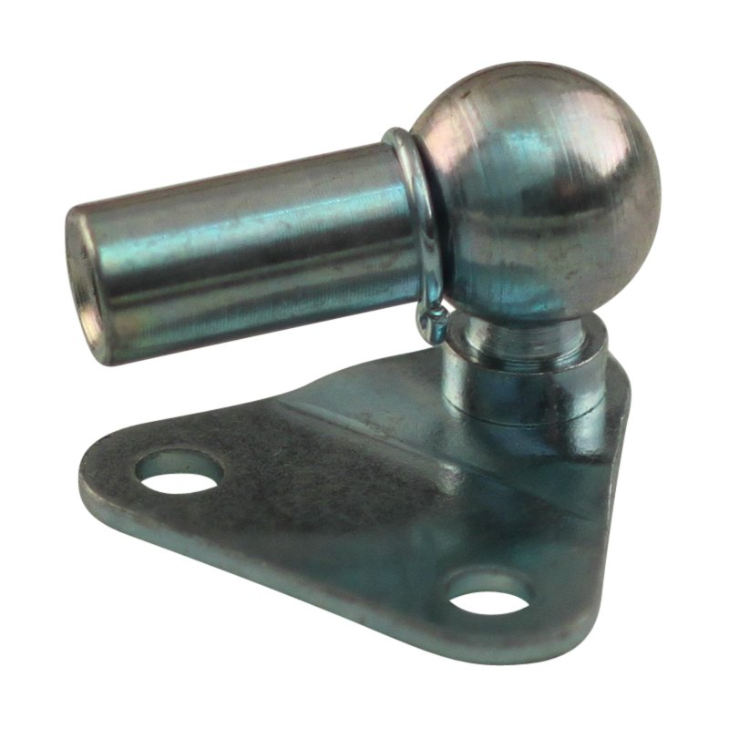 bevestigingsplaat met kogel, kogelpan en borgbeugel BB01/K08+PF22 verzinkt driehoek 28x28x28x1,5mm, 2 gaten Ø4,3mm op 18mm. Koge