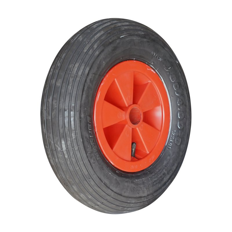 air tire + wheel 4.80/4.00-8 2.50Ax8 ET0 NL88mm plastic S-2301 red