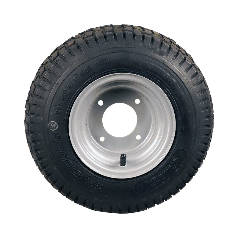 Komplettrad 13x5.00-6 4.50Ax6H2 ET0 60/90/4 Stahl V-3502 Silbergrau
