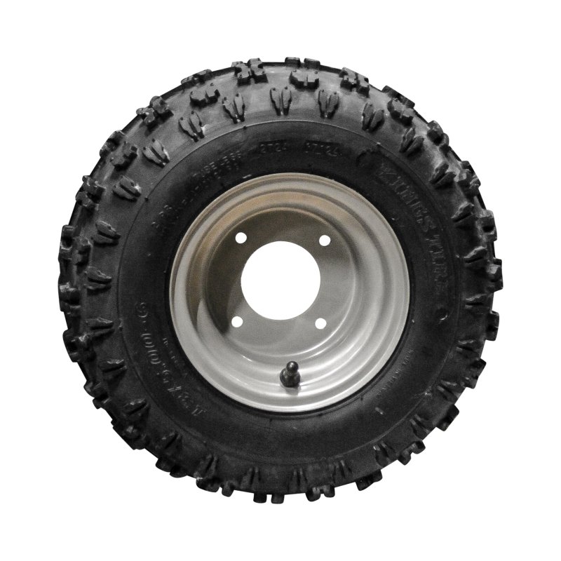 luchtband + wiel 13x5.00-6 4.50Ax6H2 ET0 60/90/4 staal V-8505 zilvergrijs