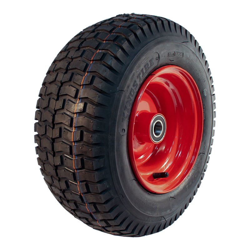 luchtband + wiel 16x6.50-8 5.50Bx8H2 ET0 NL100mm staal V-3502 rood