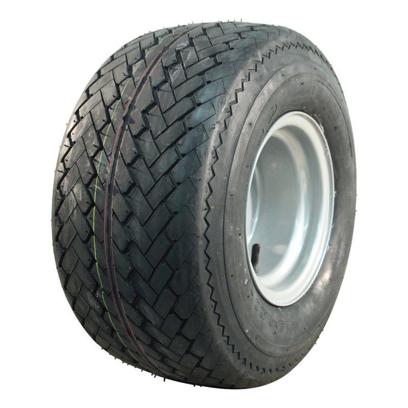 Komplettrad 18x8.50-8 7.00Bx8H2 ET-2 60/100/4 Stahl V-3504 Silbergrau