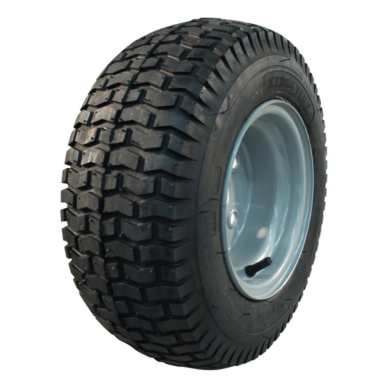 pneu + roue 18x9.50-8 7.00Bx8H2 ET-2 60/100/4 métal V-3502 gris argent ET0