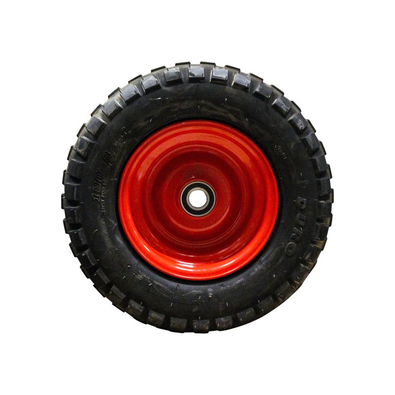 air tire + wheel 190-8 5.50Bx8H2 ET0 NL100mm steel HF-400 red