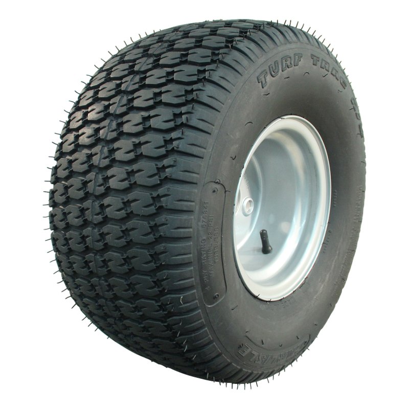 air tire + wheel 20x10.00-8 (250/60-8) 7.00Bx8H2 ET-2 60/100/4 steel Turf Trac R/S silver grey