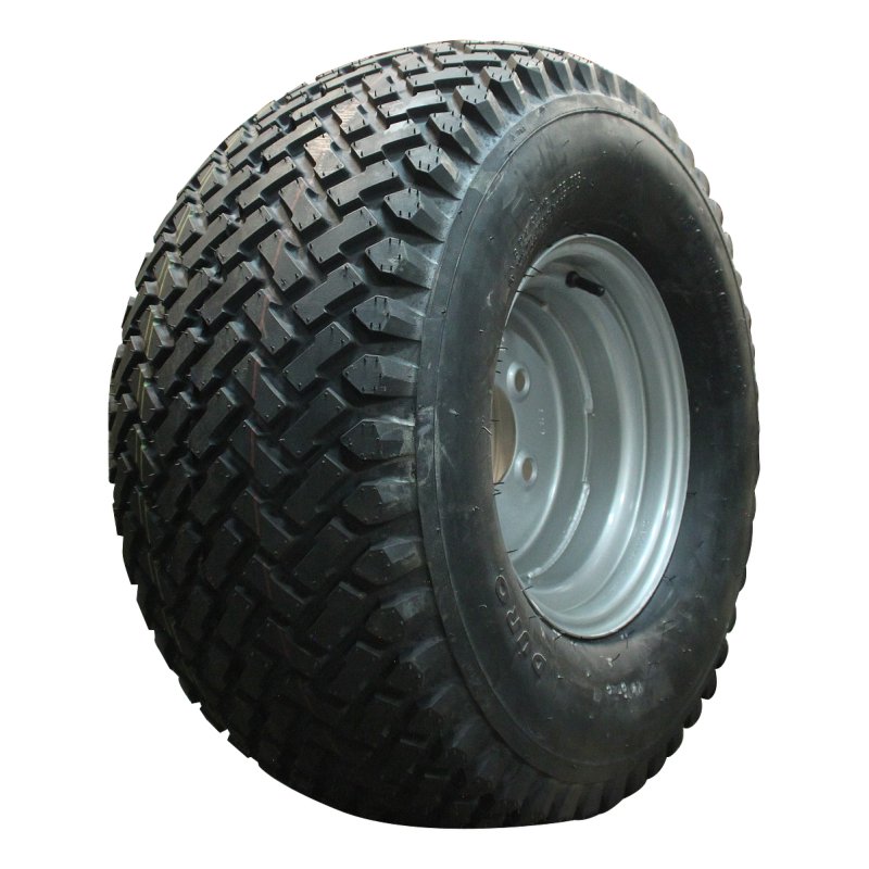 luchtband + wiel 26x12.00-12 10.50Ix12H2 ET0 94/140/5 staal HF-213 zilvergrijs