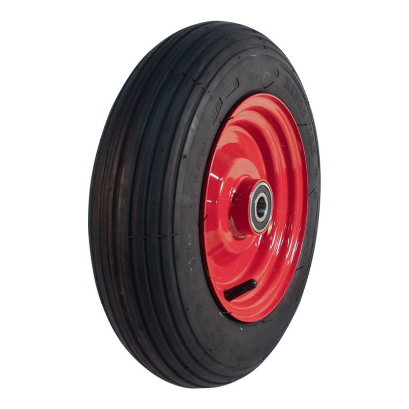 air tire + wheel 3.50-8 2.50Ax8 ET0 NL75mm steel V-5501 red