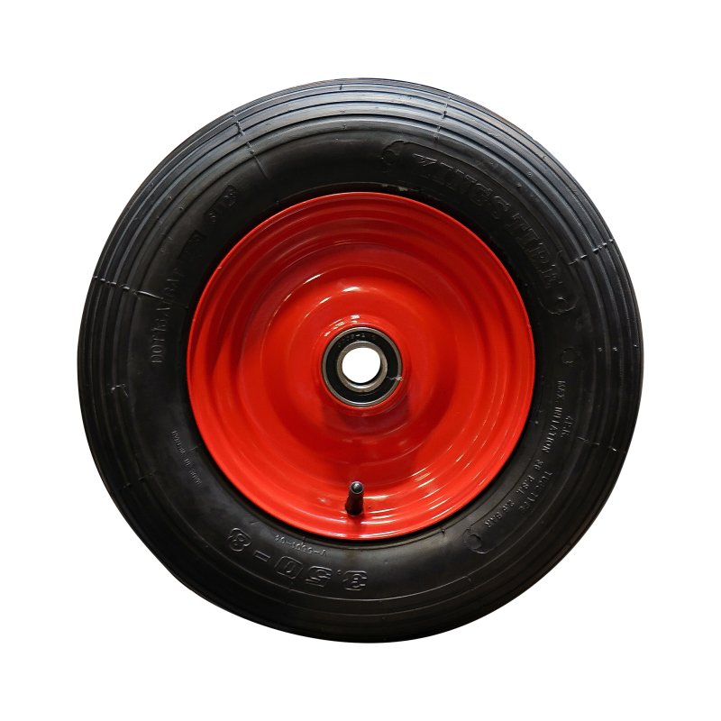 air tire + wheel 3.50-8 2.50Ax8 ET0 NL75mm steel V-5501 red