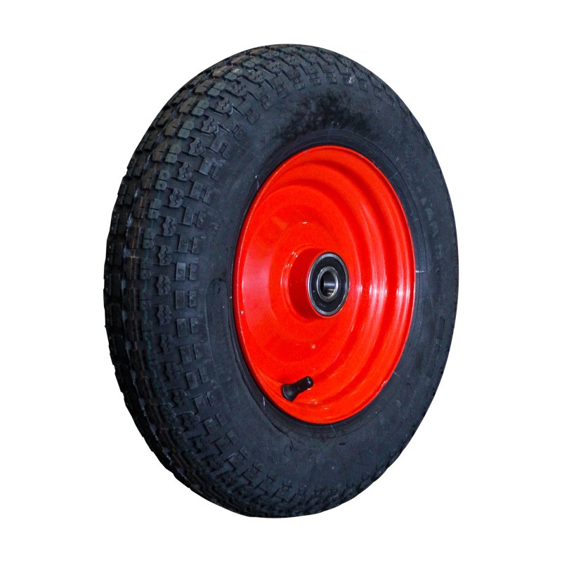 air tire + wheel 3.50-8 2.50Ax8 ET0 NL75mm steel V-9128 red