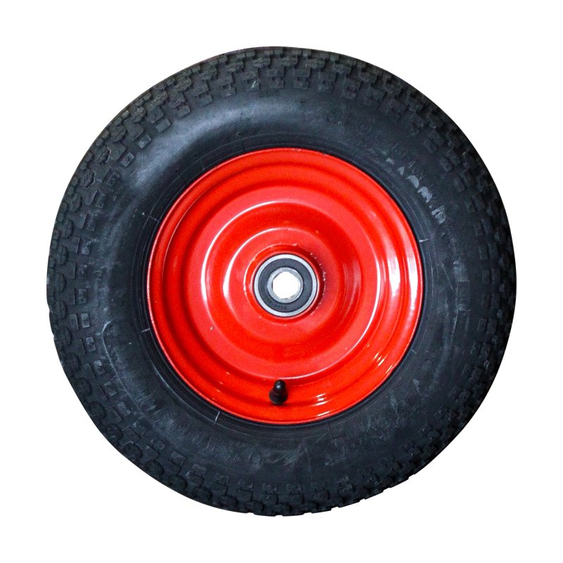 air tire + wheel 3.50-8 2.50Ax8 ET0 NL75mm steel V-9128 red