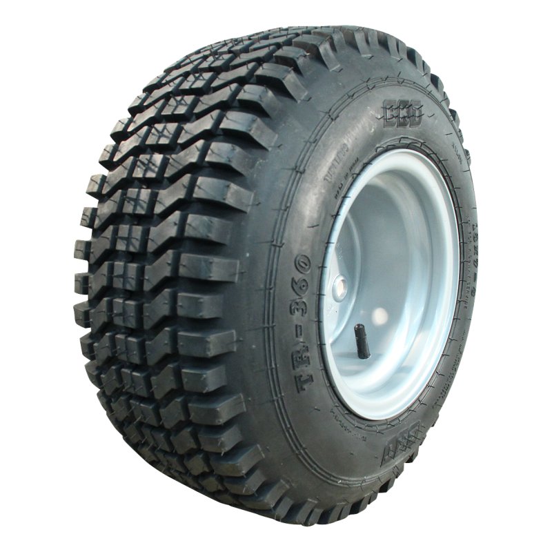 air tire + wheel 18x7-8 4.33R-8 ET0 60/100/4 steel PL-801 silver grey 18x7.00-8 (190-8)