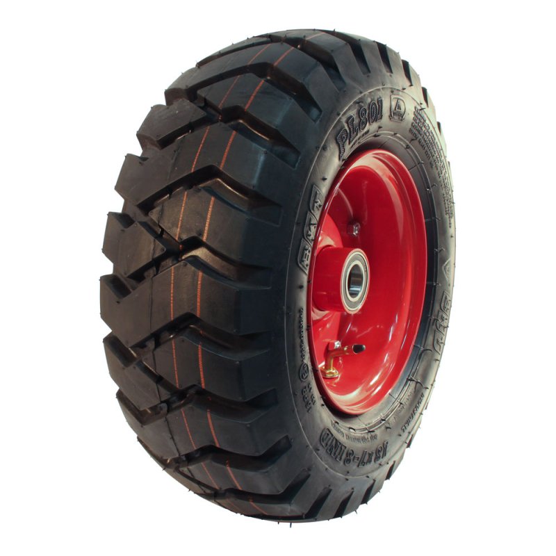 Komplettrad 18x7-8 4.40D-8 ET0 NL100mm Stahl PL-801 Rot 18x7.00-8 (190-8)