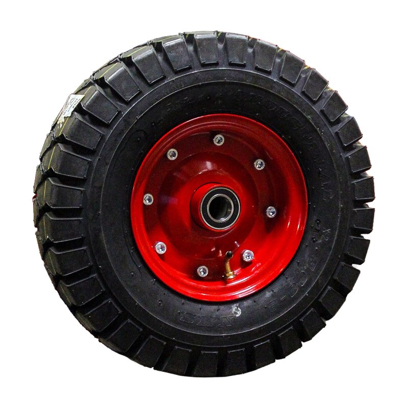 air tire + wheel 5.00-8 3.00D-8 ET0 NL100mm steel HF-281 red