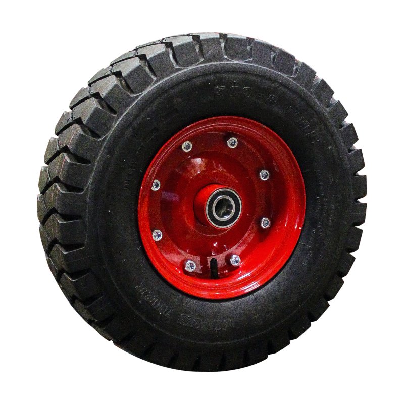 air tire + wheel 5.00-8 3.00D-8 ET0 NL100mm steel V-2502 red
