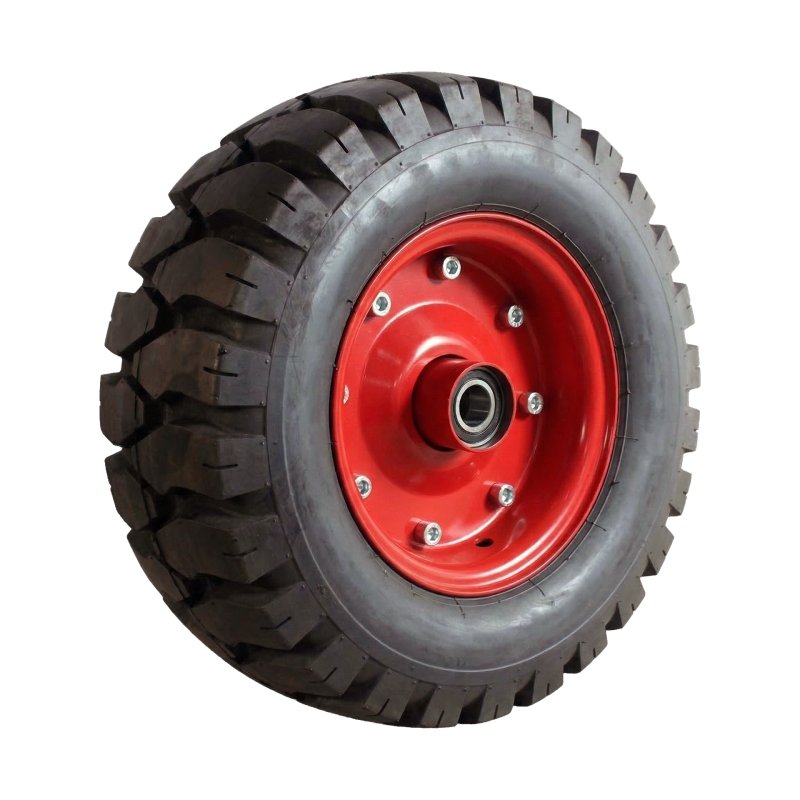 luchtband + wiel 18x7-8 4.40D-8 ET0 NL100mm staal D-301 rood 18x7.00-8 (190-8)