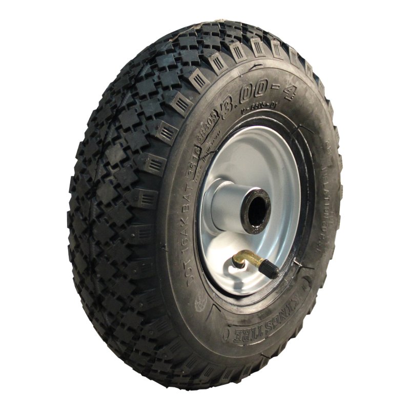 pneu + roue 4.00-4 2.10-4 ET0 roulement à billes Ø20 NL75mm métal V-6605 gris argent