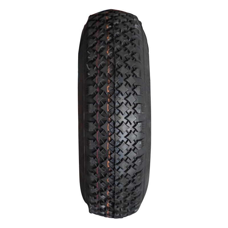 luchtband + wiel 4.00-4 2.10x4 ET0 rollager Ø25 NL75mm kunststof V-6605 rood
