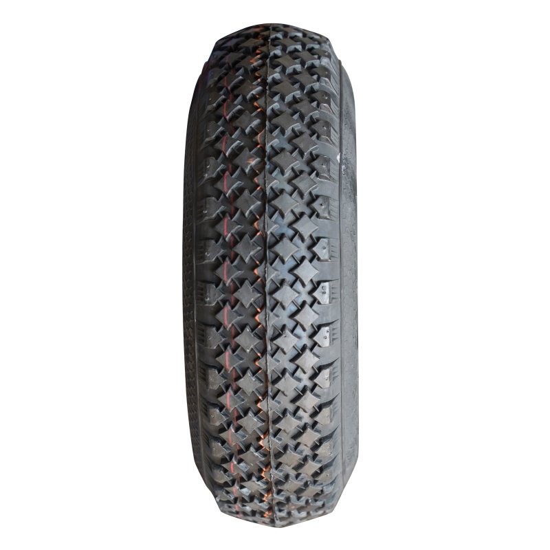 luchtband + wiel 4.00-4 2.10x4 ET0 rollager Ø25 NL75mm kunststof V-6605 rood