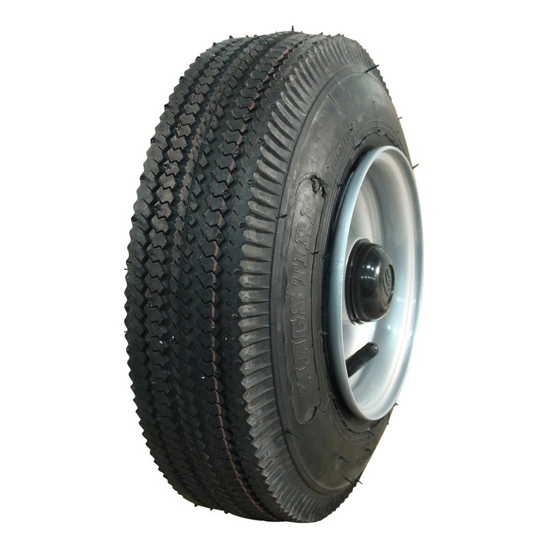 Komplettrad 4.10/3.50-6 4.50Ax6 ET0 NL75mm Stahl V-6603 Silbergrau