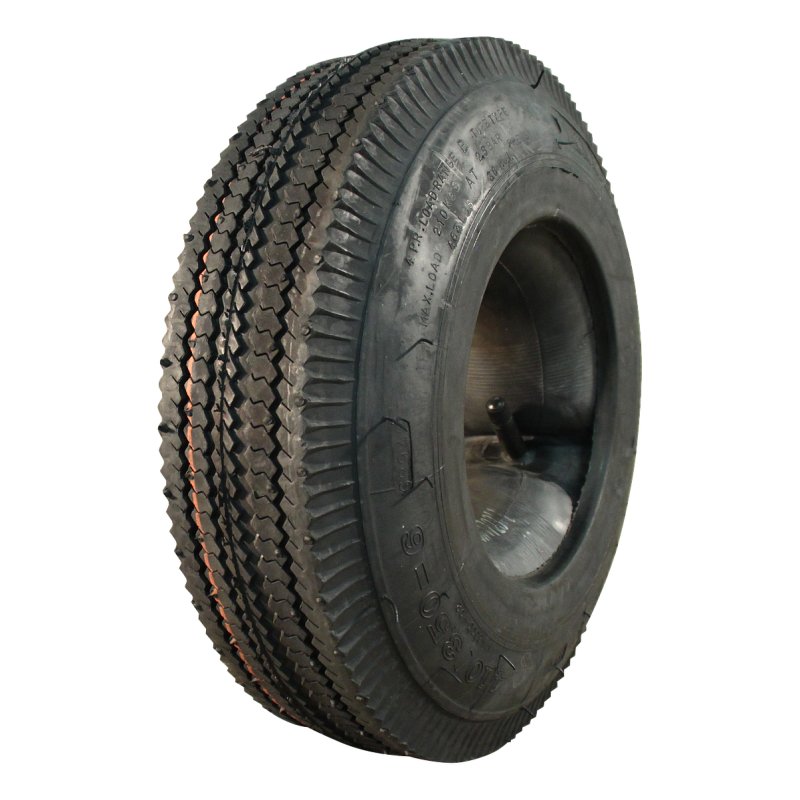 Komplettrad 4.10/3.50-6 4.50Ax6 ET0 NL75mm Stahl V-6603 Silbergrau